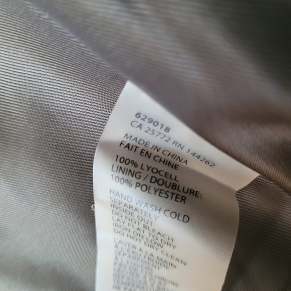Dex Olive Green Blazer XS Waterfall Collar Open Front Asymmetric Hem - Picture 7 of 10